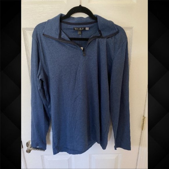 Banana Republic Luxury-Touch Performance Half-Zip T-Shirt